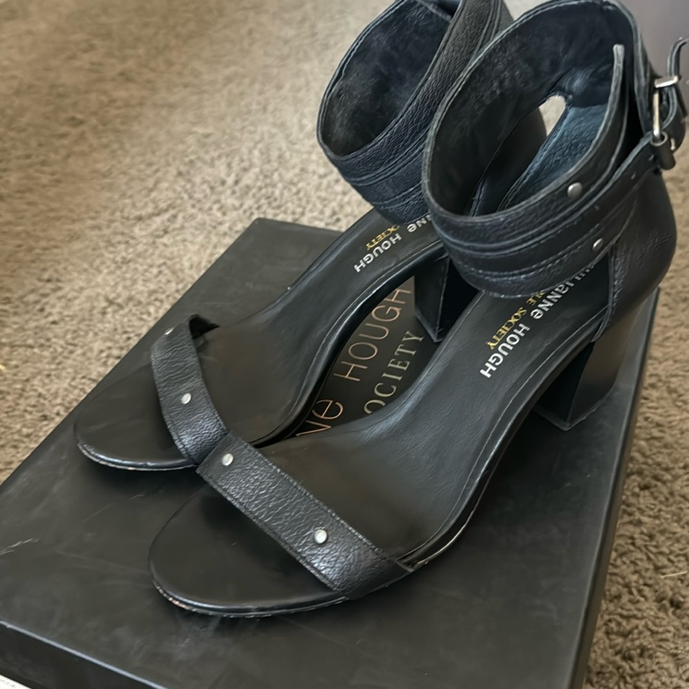 Julianne Hough leather sandals